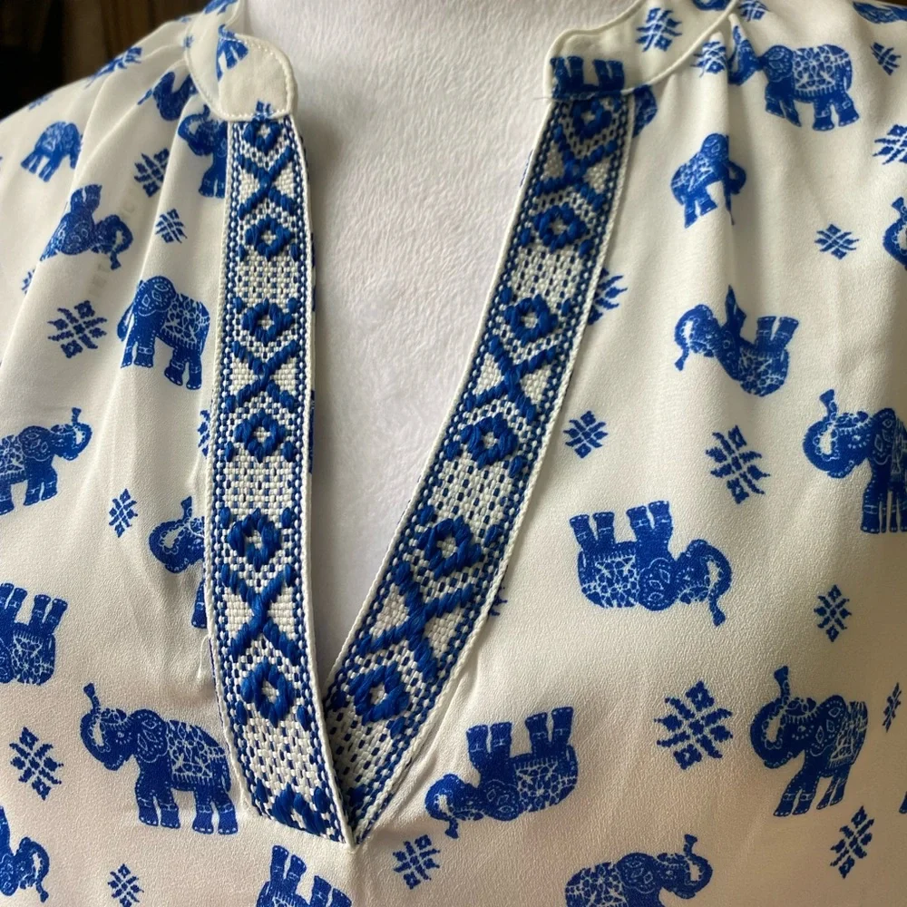 π Society Girl high/low sheer blouse XS - Picture 2 of 12